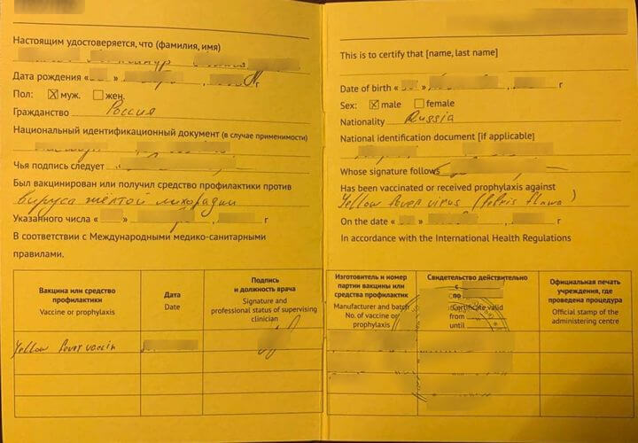 Сертификат о вакцинации от желтой лихорадки для безопасной поездки в страны с неблагоприятной эпидемиологической обстановкой, Фото №2